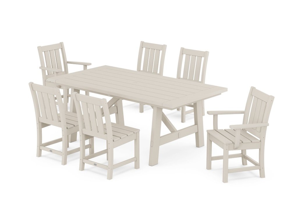 Oxford 7-Piece Rustic Farmhouse Dining Set Photo