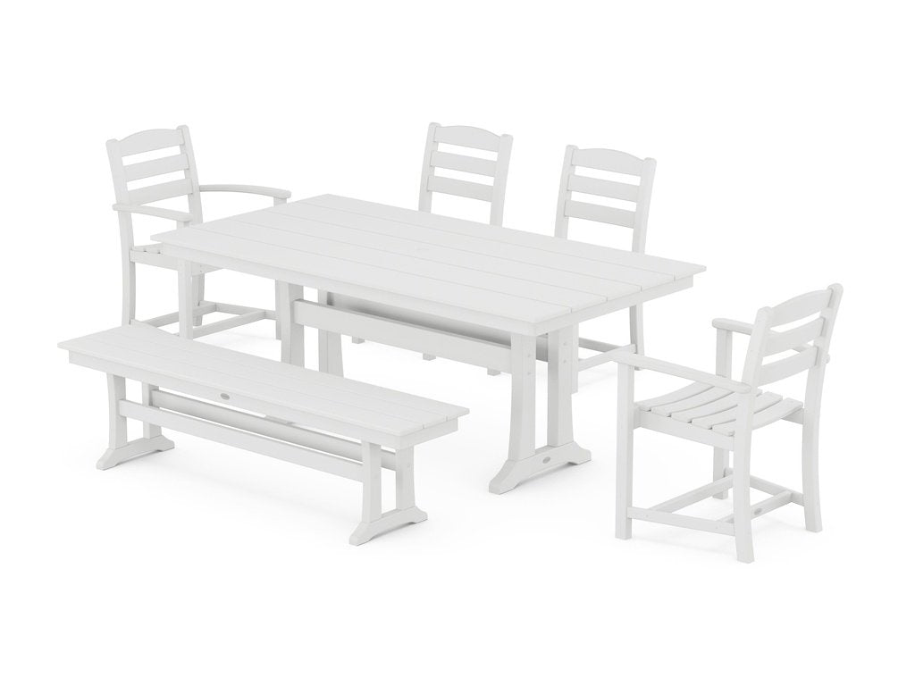 La Casa Cafe 6-Piece Farmhouse Dining Set With Trestle Legs Photo