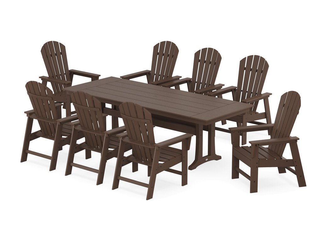 South Beach 9-Piece Farmhouse Dining Set with Trestle Legs Photo