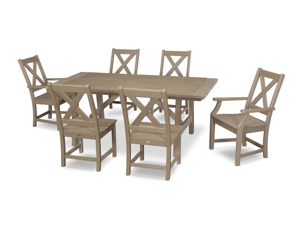 Braxton 7-Piece Rustic Farmhouse Dining Set Photo