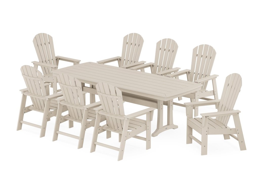 South Beach 9-Piece Dining Set with Trestle Legs Photo