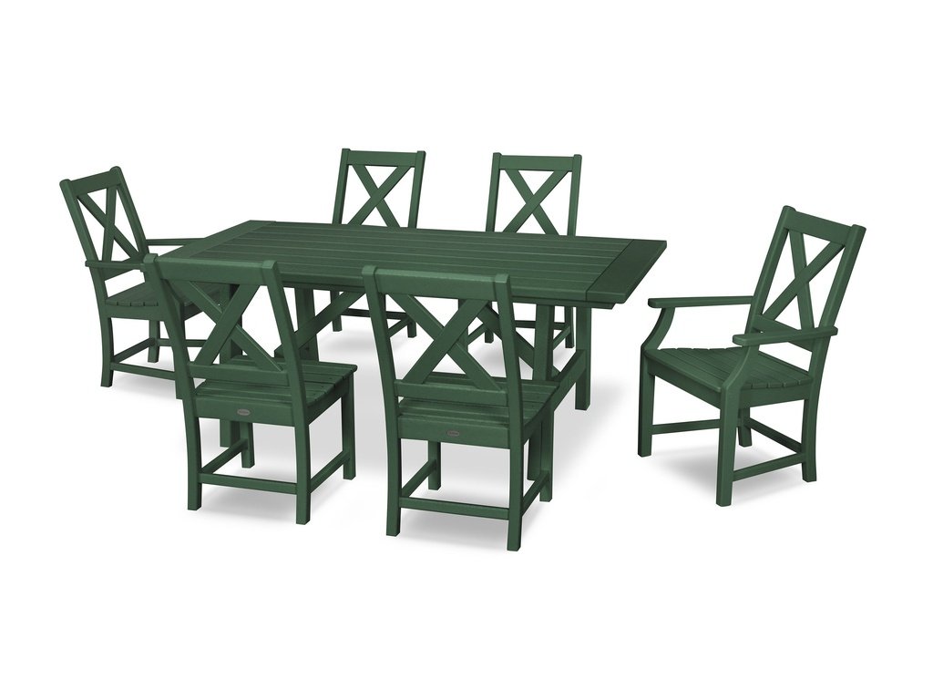 Braxton 7-Piece Rustic Farmhouse Dining Set Photo