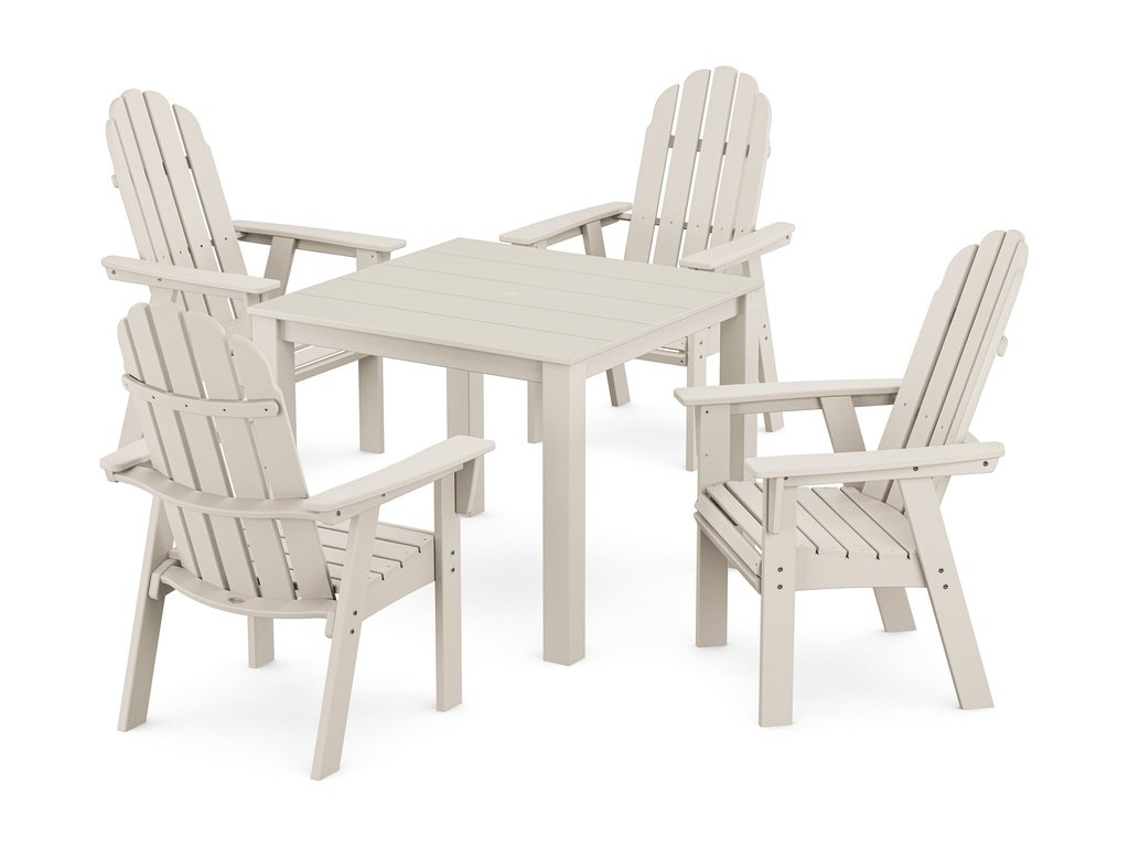 Vineyard Curveback Adirondack 5-Piece Parsons Dining Set Photo