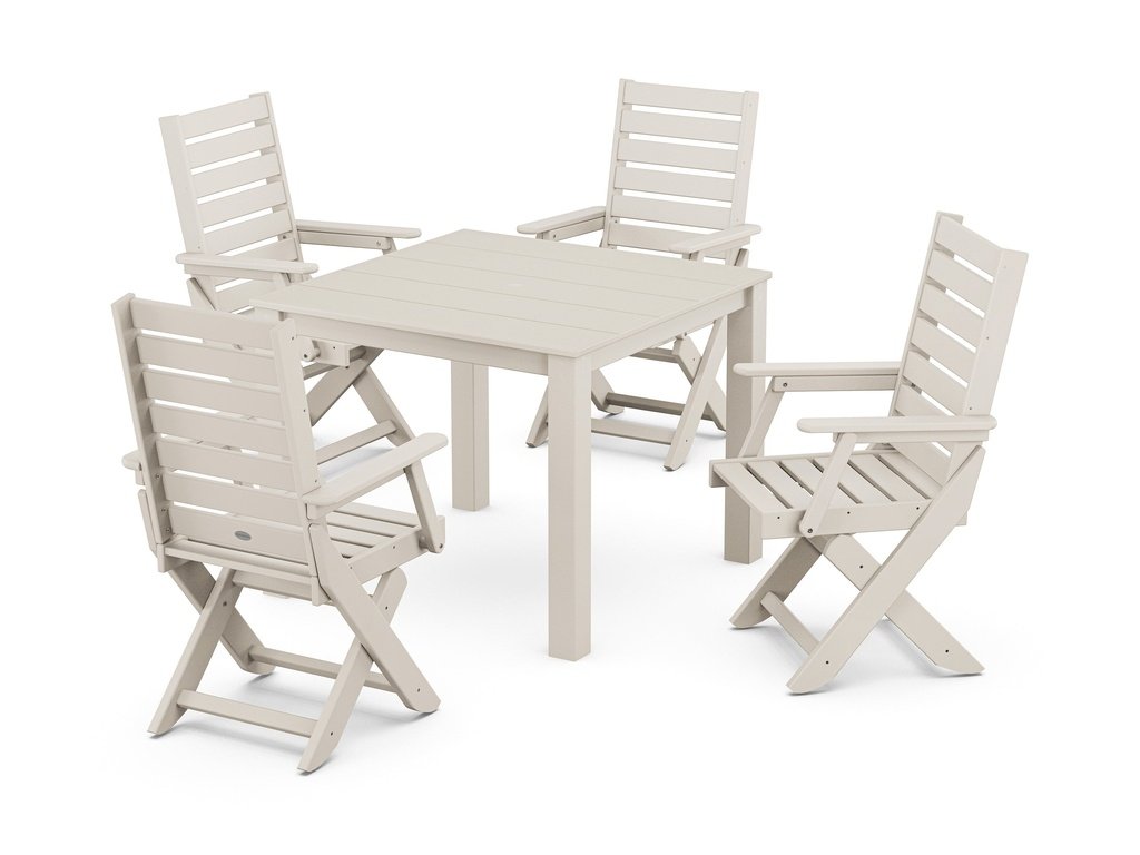 Captain Folding Chair 5-Piece Parsons Dining Set Photo