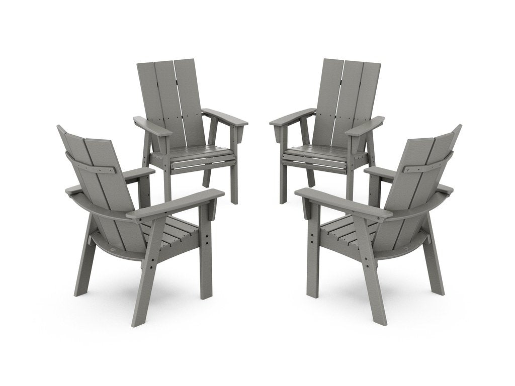 Modern 4-Piece Curveback Upright Adirondack Conversation Set Photo