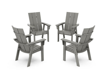 Modern 4-Piece Curveback Upright Adirondack Conversation Set Photo