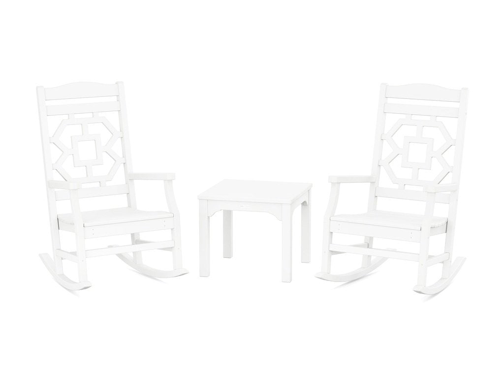 Chinoiserie 3-Piece Rocking Chair Set Photo