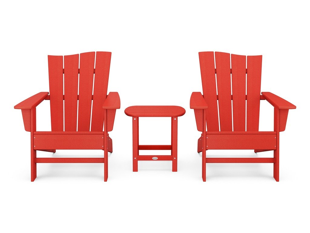 Wave 3-Piece Adirondack Chair Set Photo