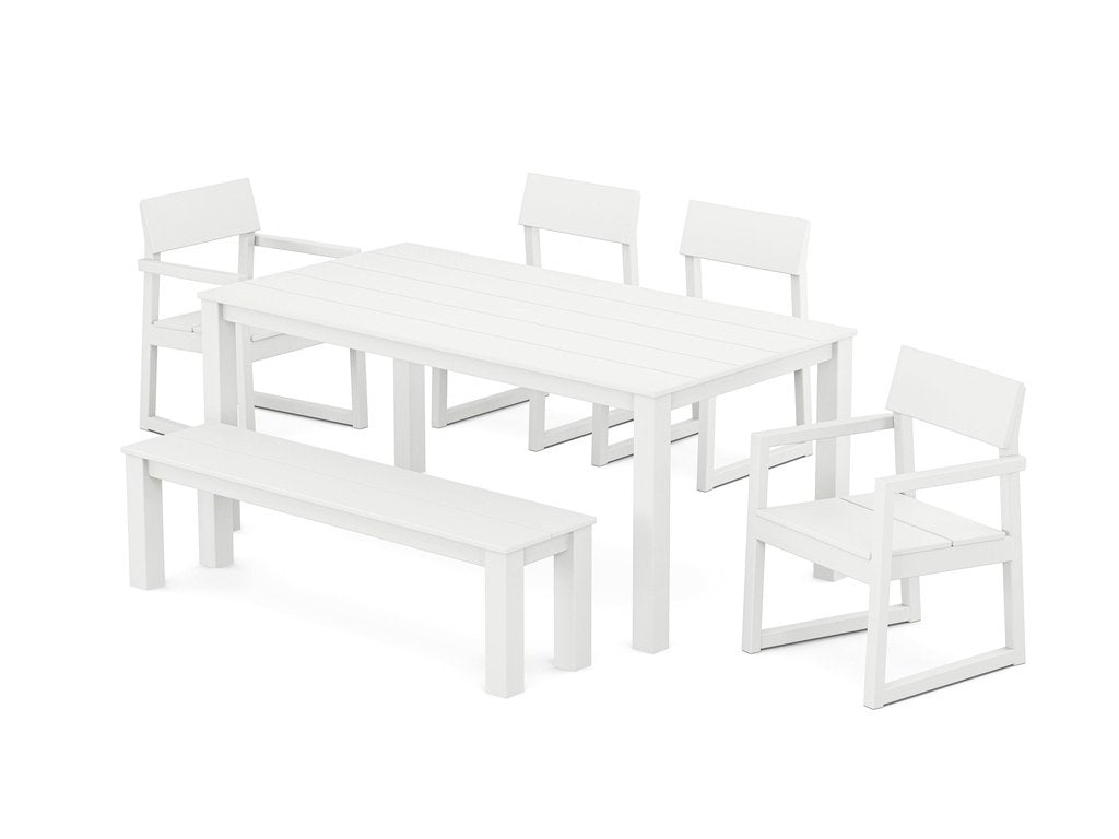 EDGE 6-Piece Parsons Dining Set with Bench Photo