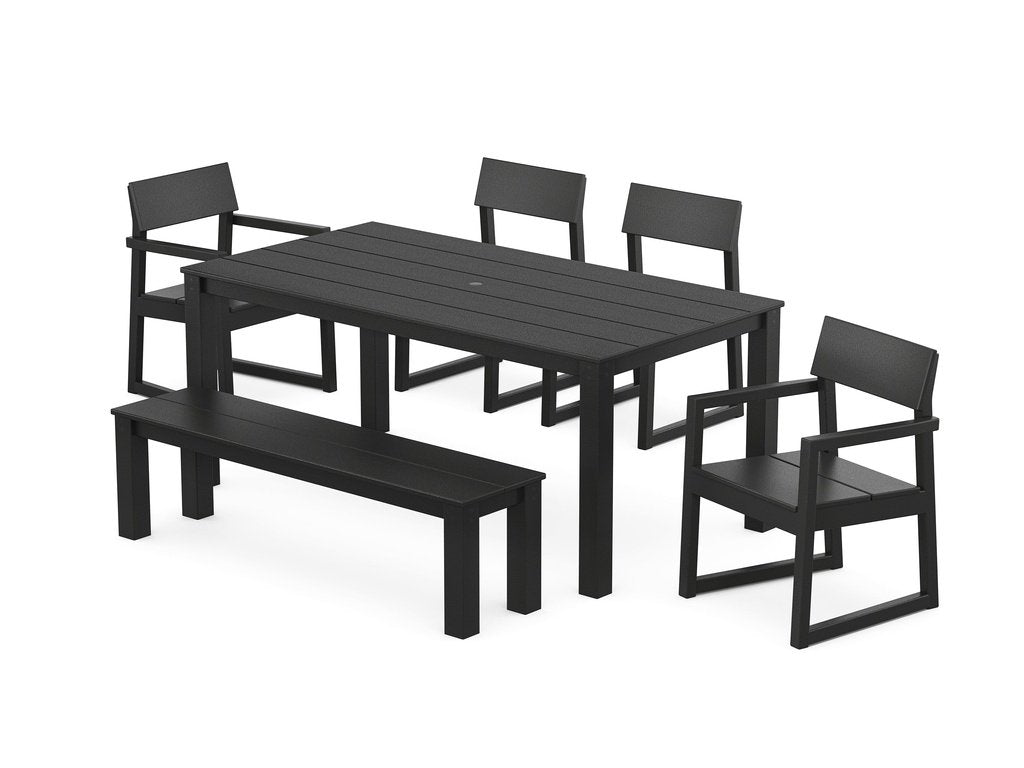 EDGE 6-Piece Parsons Dining Set with Bench Photo