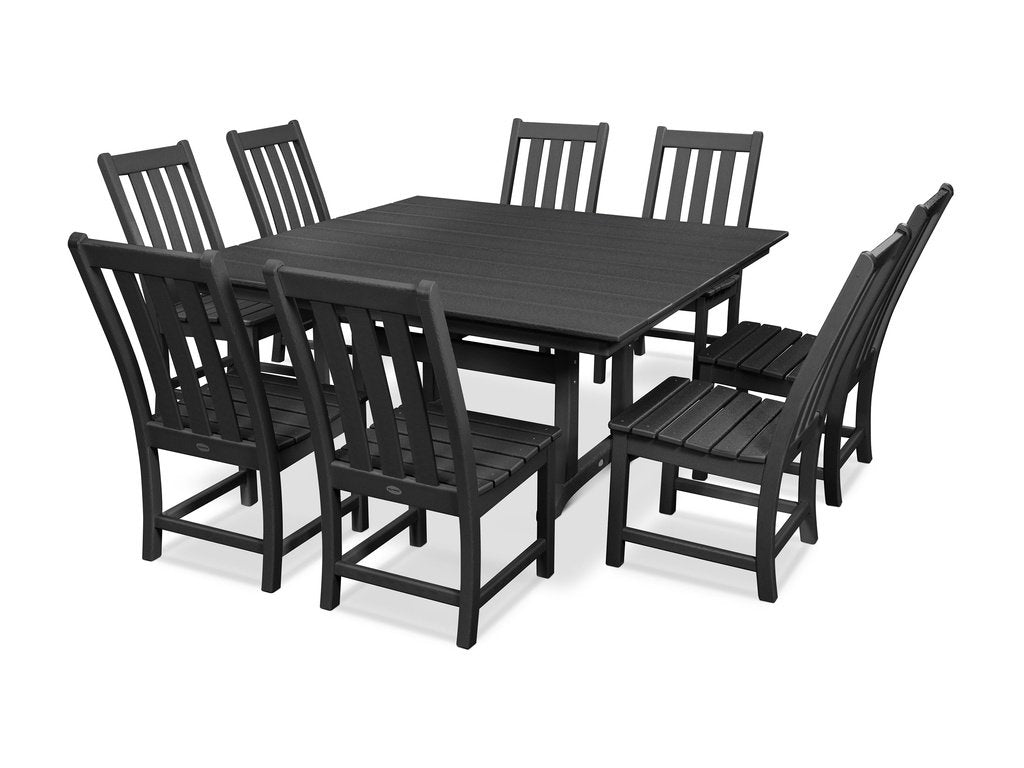 Vineyard 9-Piece Farmhouse Trestle Dining Set Photo