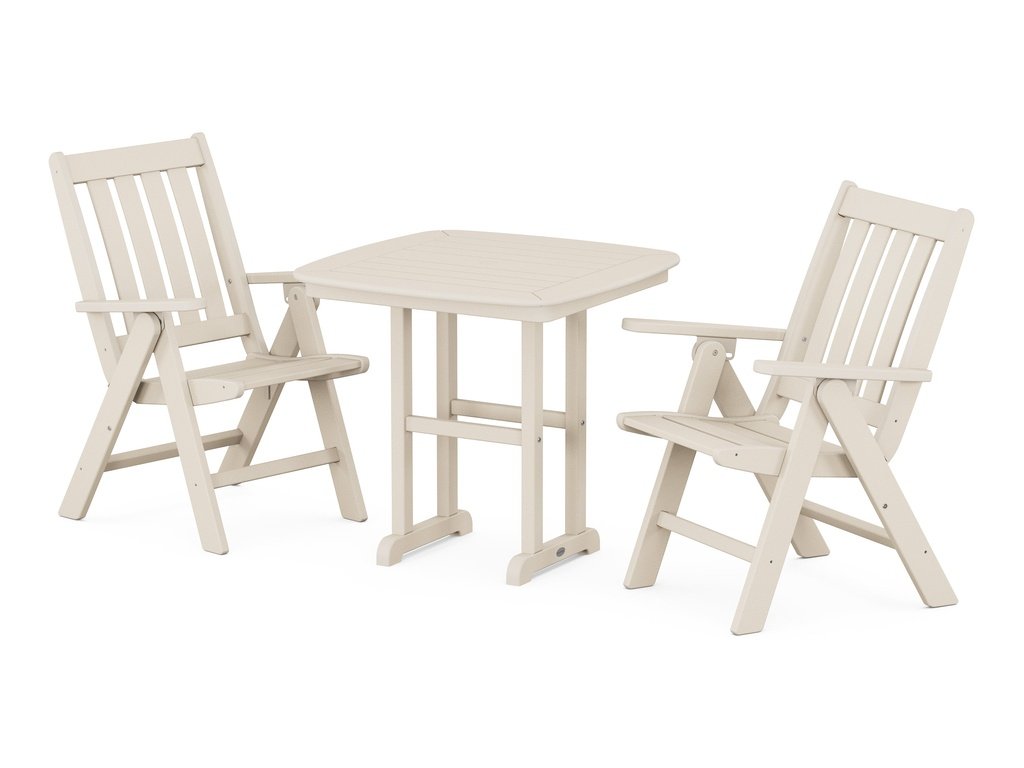 Vineyard Folding Chair 3-Piece Dining Set Photo