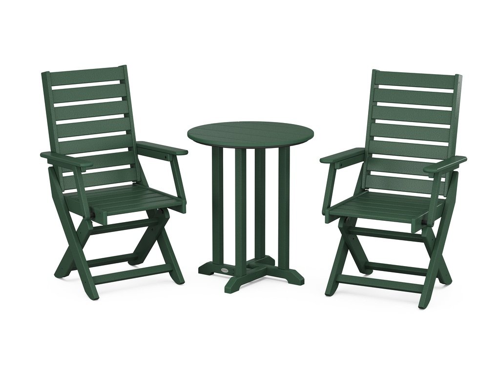 Captain Folding Chair 3-Piece Round Dining Set Photo