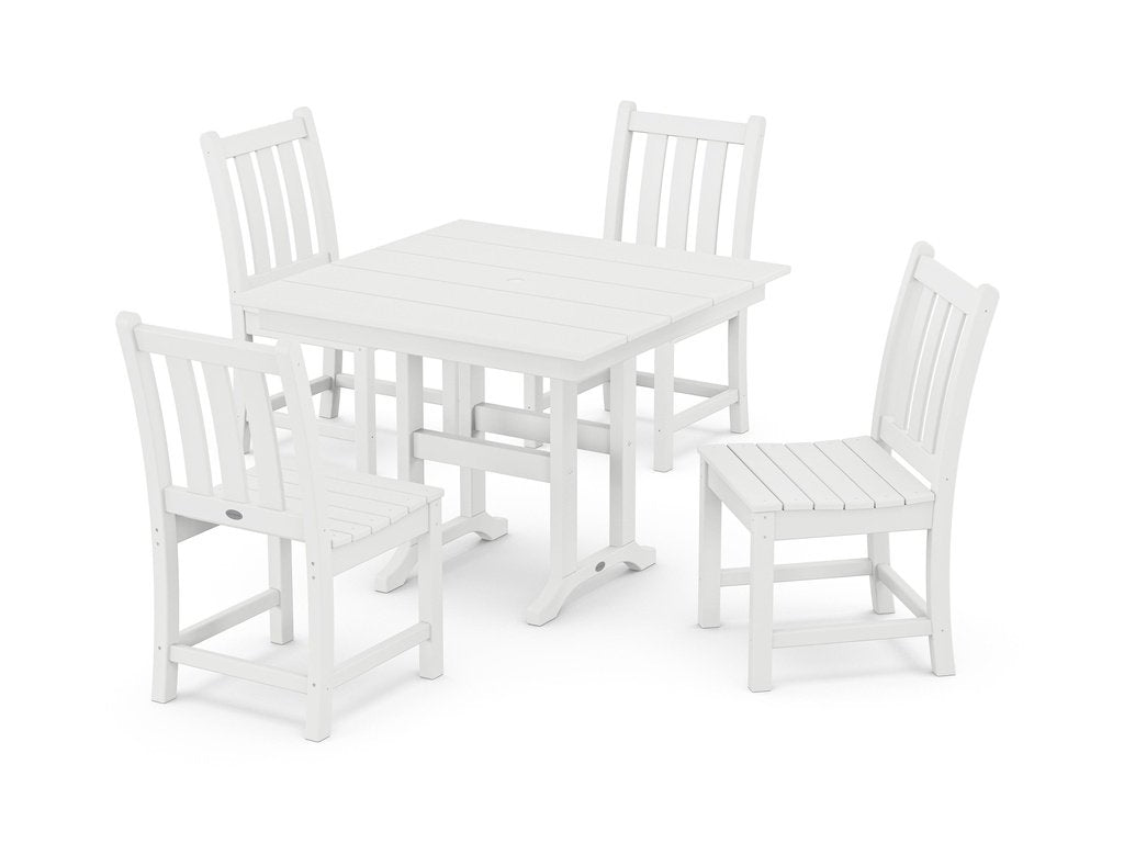 Traditional Garden Side Chair 5-Piece Farmhouse Dining Set Photo