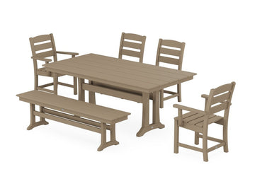 Lakeside 6-Piece Farmhouse Dining Set With Trestle Legs Photo