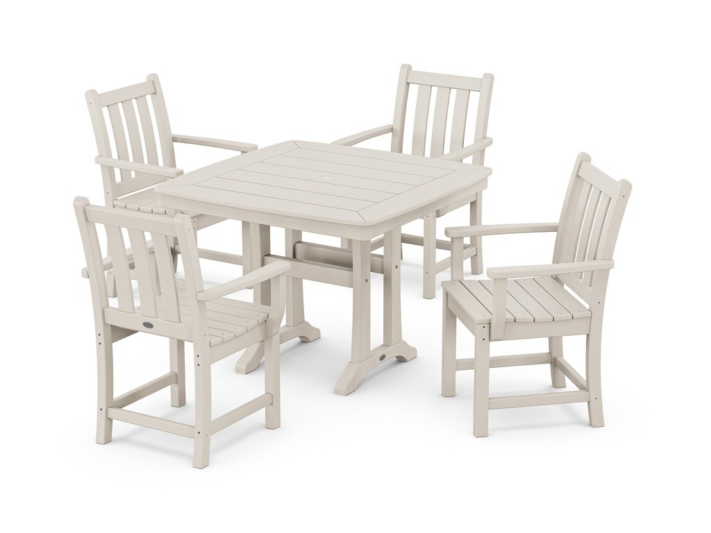 Traditional Garden 5-Piece Dining Set with Trestle Legs Photo