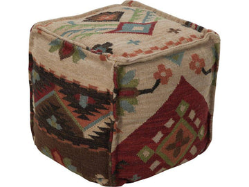 Jewel Tone Pouf 18X18 507127