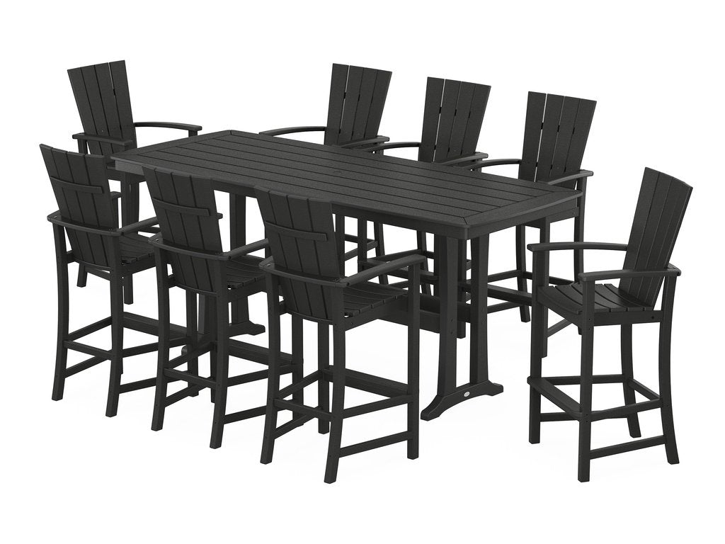 Quattro Adirondack 9-Piece Bar Set with Trestle Legs Photo