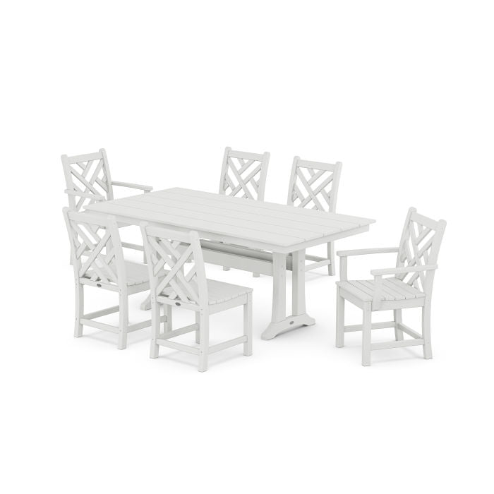 Chippendale 7-Piece Farmhouse Trestle Dining Set - Retreat Home Furniture