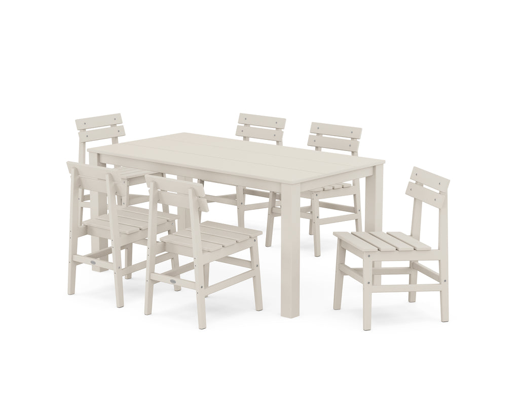 Modern Studio Plaza Chair 7-Piece Parsons Table Dining Set Photo