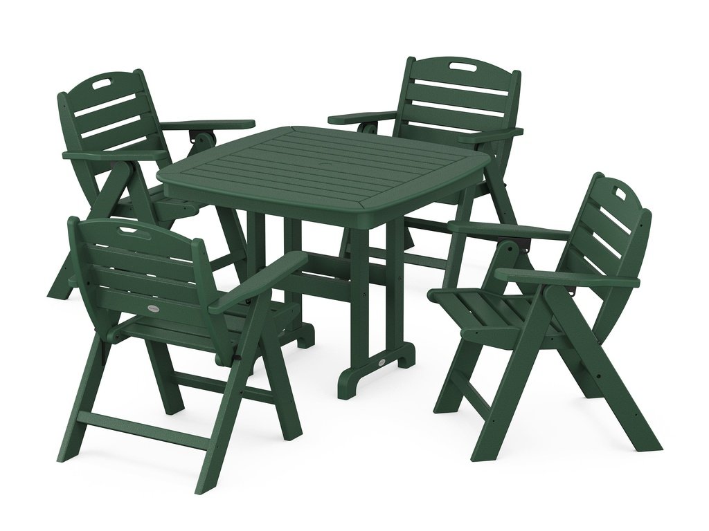 Nautical Folding Lowback Chair 5-Piece Dining Set Photo