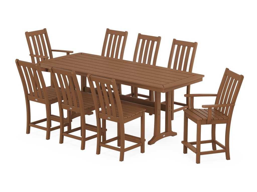 Vineyard 9-Piece Counter Set with Trestle Legs Photo