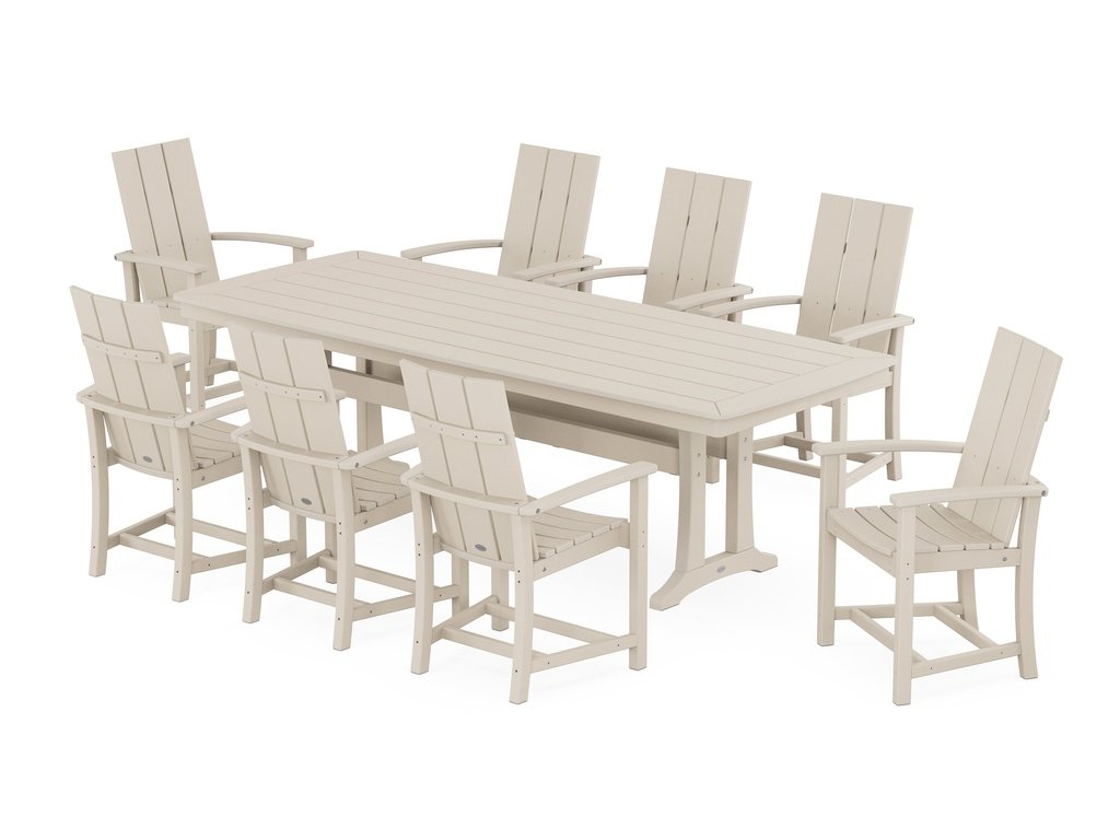 Modern Adirondack 9-Piece Dining Set with Trestle Legs Photo