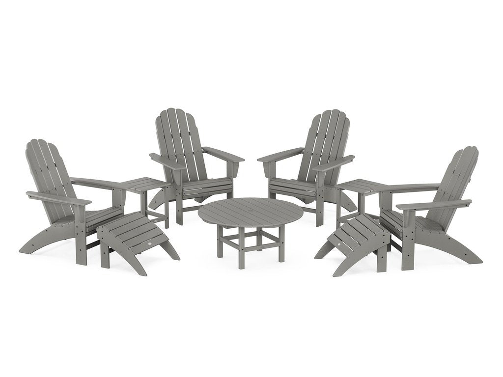 Vineyard Curveback Adirondack Chair 9-Piece Conversation Set Photo