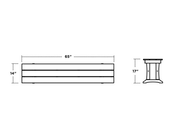 Farmhouse 65" Side Bench | Natural Finish - Retreat Home Furniture