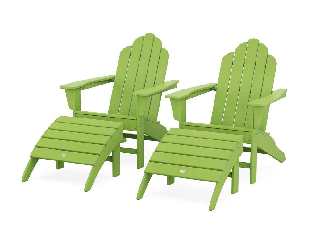 Long Island Adirondack Chair 4-Piece Set with Ottomans Photo