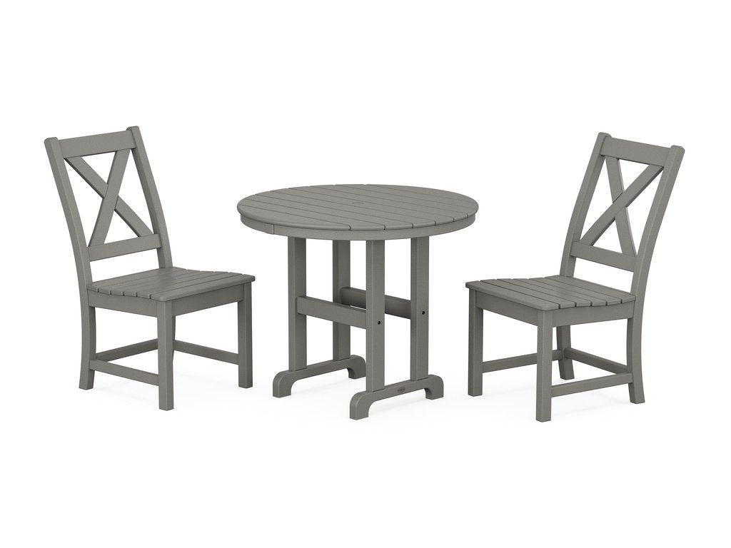 Braxton Side Chair 3-Piece Round Dining Set Photo