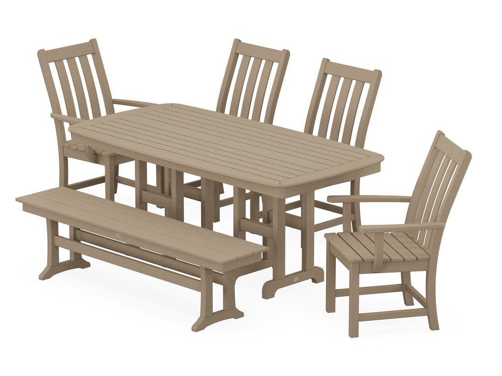 Vineyard 6-Piece Dining Set with Bench Photo