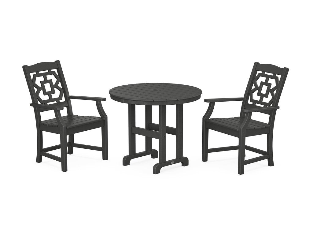 Chinoiserie 3-Piece Farmhouse Dining Set Photo