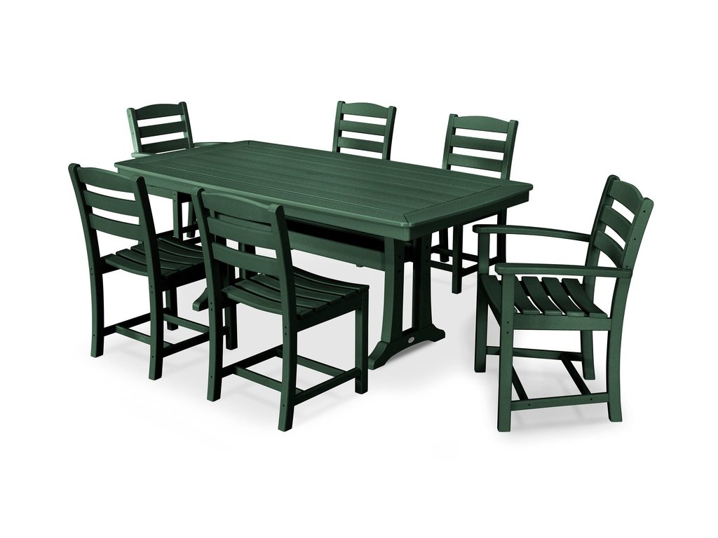 La Casa Café 7-Piece Dining Set with Trestle Legs Photo