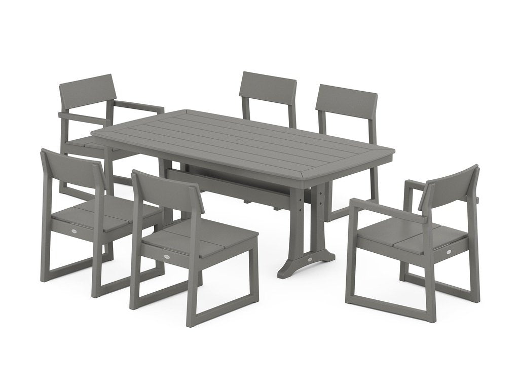 EDGE 7-Piece Dining Set with Trestle Legs Photo