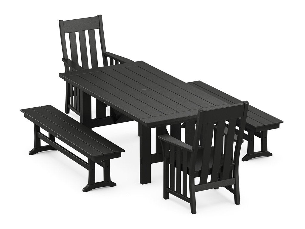 Acadia 5-Piece Dining Set with Benches Photo