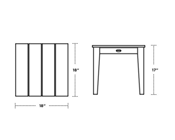 Newport 18" End Table | Natural Finish - Retreat Home Furniture