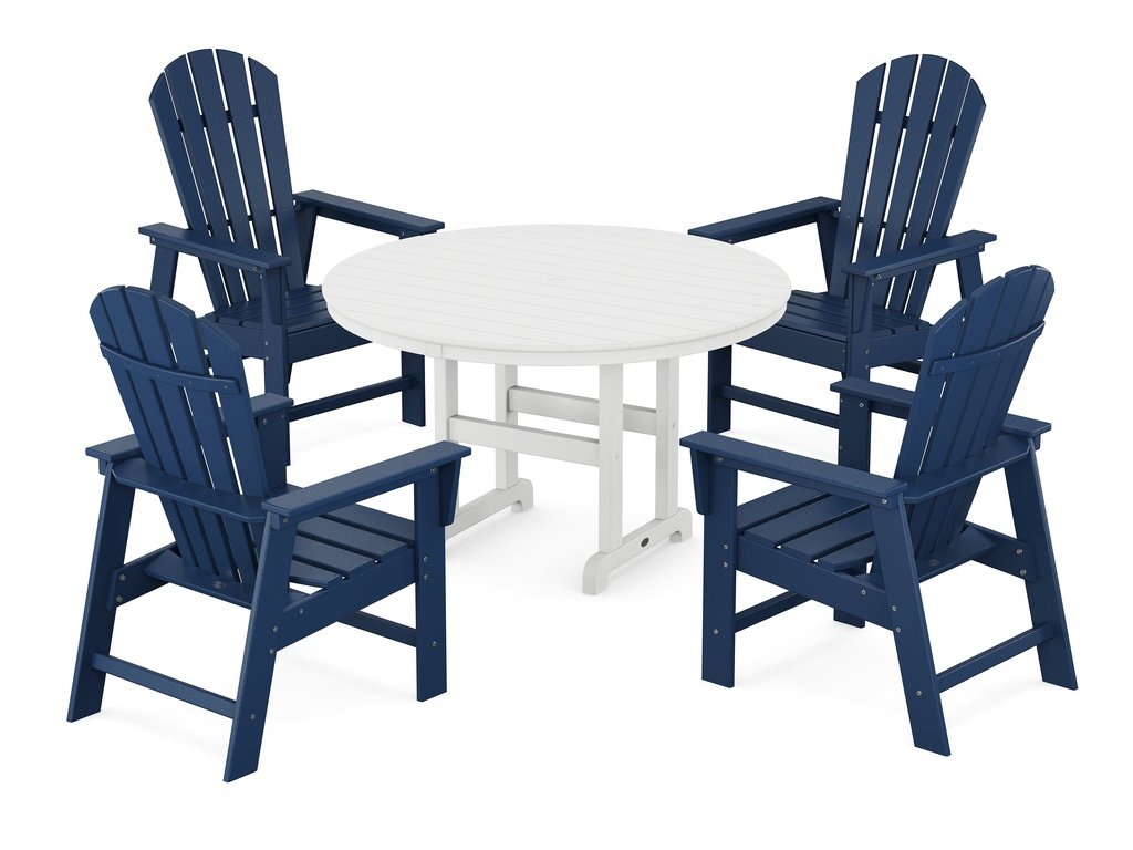 South Beach 5-Piece Round Farmhouse Dining Set Photo