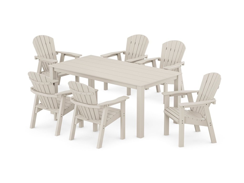 Seashell 7-Piece Parsons Dining Set Photo