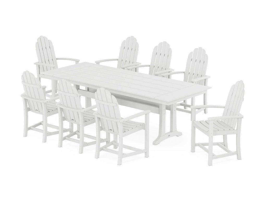 Classic Adirondack 9-Piece Farmhouse Dining Set with Trestle Legs Photo