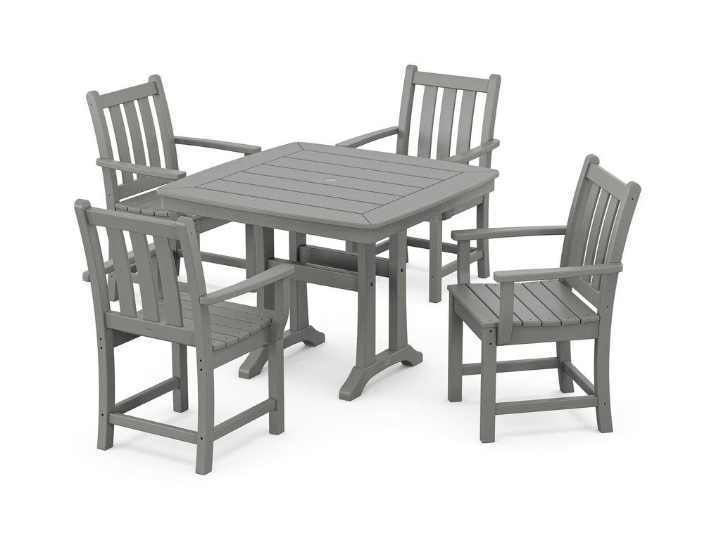 Traditional Garden 5-Piece Dining Set with Trestle Legs Photo