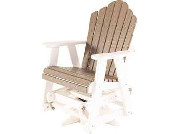 Single Swivel Glider - White & Barnboard