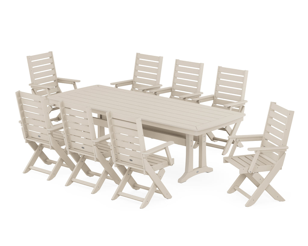 Captain 9-Piece Dining Set with Trestle Legs Photo