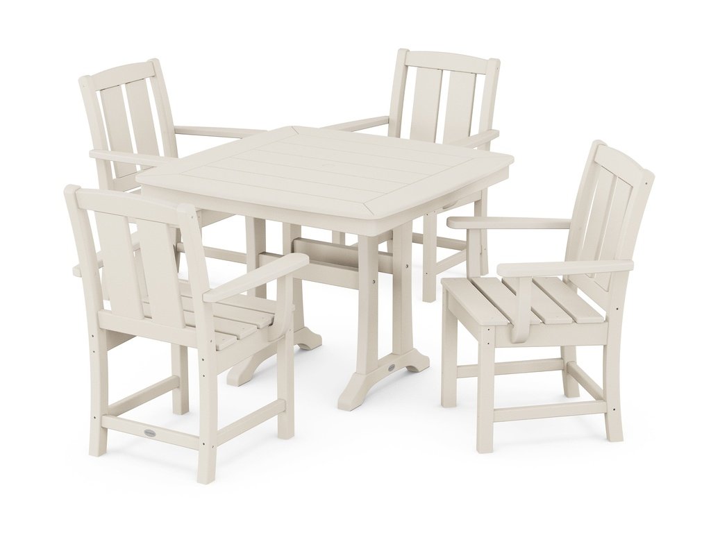 Mission 5-Piece Dining Set with Trestle Legs Photo