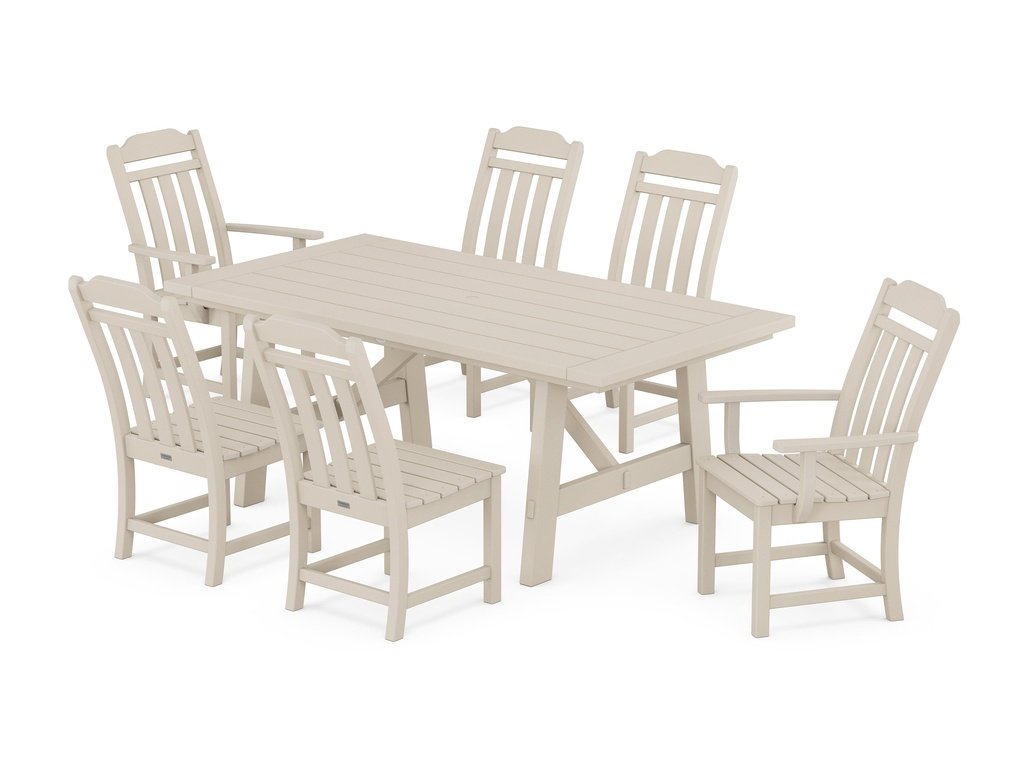 Country Living 7-Piece Rustic Farmhouse Dining Set Photo