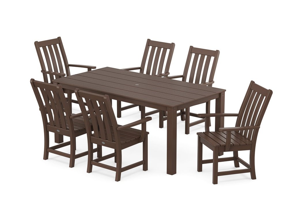 Vineyard 7-Piece Parsons Arm Chair Dining Set Photo