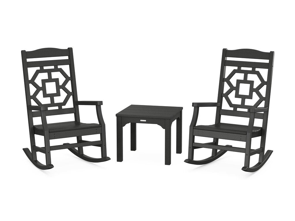 Chinoiserie 3-Piece Rocking Chair Set Photo