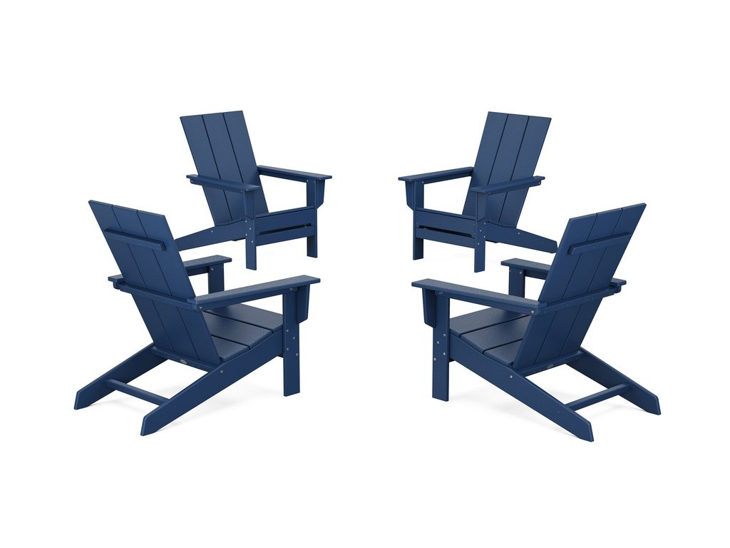 4-Piece Modern Studio Adirondack Chair Conversation Set Photo