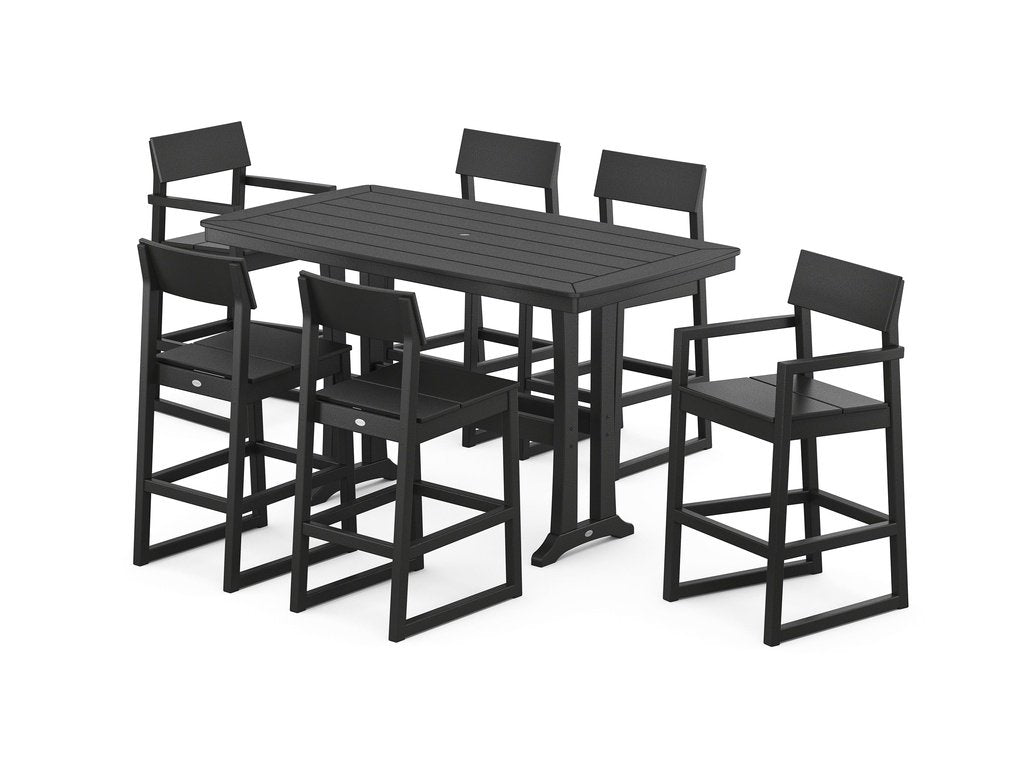 EDGE 7-Piece Bar Set with Trestle Legs Photo