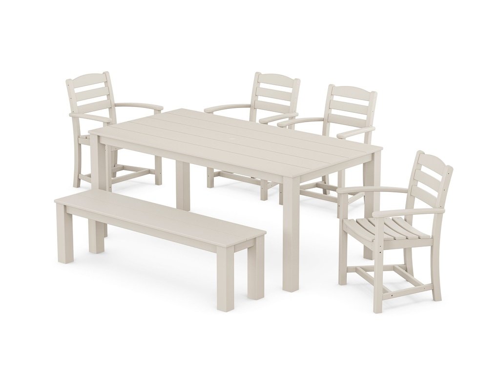 La Casa Cafe' 6-Piece Parsons Dining Set with Bench Photo